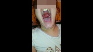 Girl Huge Mouth & Long Tongue pt2