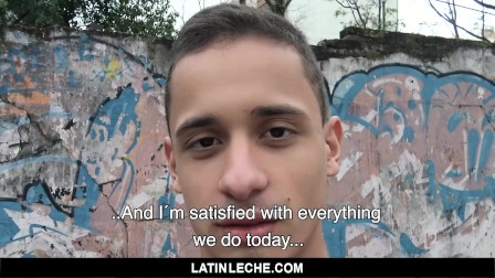 LatinLeche - Two Hot Hunks Jizz On A Straight Guy