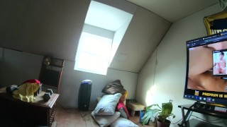 CAUGHT BY CABLE GUY OUTSIDE WINDOW!! (deleted scene)