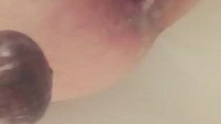 fuck ass wooden dick, anal, sex in the bathroom