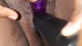 Black Dildo Vibrator Closeup
