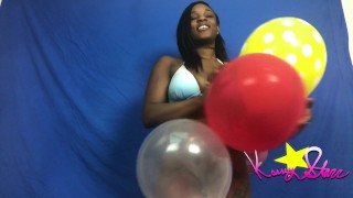 Kassey Starr Covered in Balloons