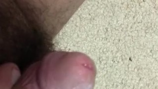 Hairy Dick with Dry Cum Getting Aroused Hand Job