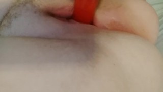Cumming with Pink Dildo