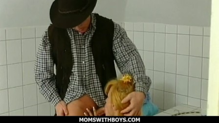 MomsWithBoys - Blonde MILF Sucking And Riding A Rowdy Cowboy