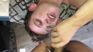 Boyfriends Deepthroat and Swallow Eachother in Passionate Raw Session