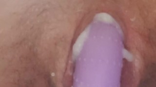 Step Milf plays with husbands cum