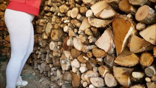 outdoors in the countryside almost caught, orgasm interrupted ... nooooo