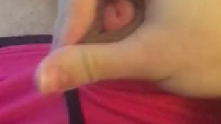 Teen vocal cum in pink undies