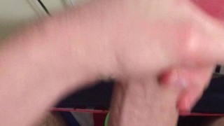 Stroking my long cock