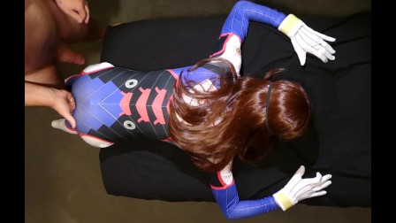 Overwatch Cosplay - Tiny D.Va Moans On Super Thick Cock And Gets No Mercy