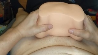 Double cum toy fuck, cum lube.
