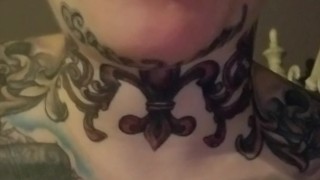 Olivia ink- split tongue tricks.big boob tatted up milf