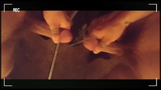 Cumming on the dick in the mirror