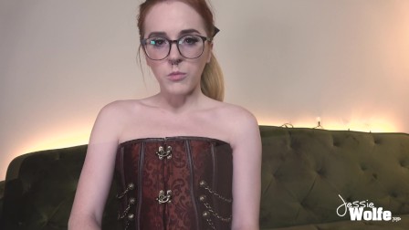 Hot Redhead Gives JOI, strips down and cums with you after a cum countdown