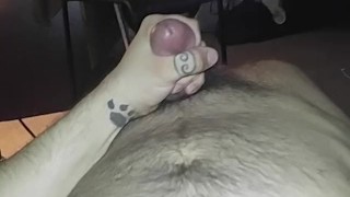 CUMMING on my hairy belly