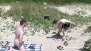Sucking and fucking my hot stepdad at the beach