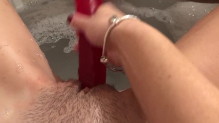 Dildo fuck in shower
