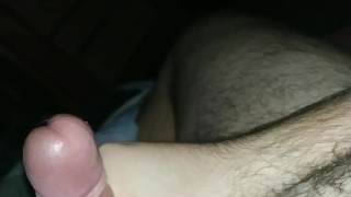 edging bear cums on belly (slow motion)