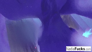 Nadia White masturbating in the shower