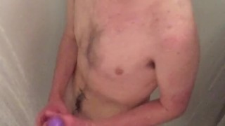 Solo fun in the shower, part 2