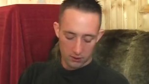 Gay cock wanker Jared interviewed before cumshot