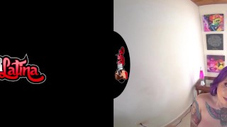 VRLatina.com - Tattooed Purple Haired Fun in VR