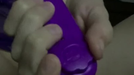 Intense orgasm with butterfly vibrator