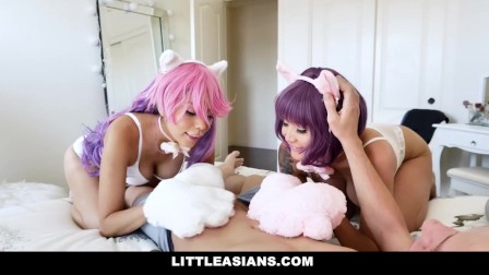 asians-Hot asians Dress Up As Cats And Suck Cock