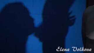 Messy Blowjob playing with the shadows and the mirror