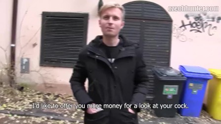 CZECH HUNTER 394 -  Blonde Stud Gets A Huge Sum Of Money Just To Get His Ass Fucked