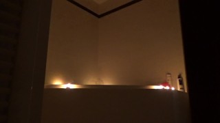 All natural Amateur Petite Teen Bathtub Fantasy with Candles