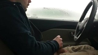 Spontaneous jerk off in car