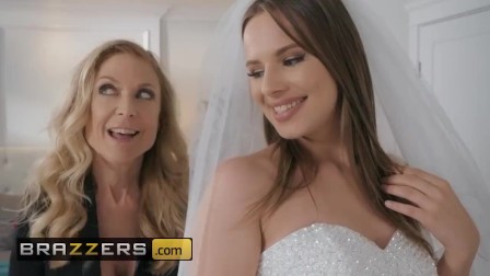 Brazzers - Husband and bride to be get shared by hot milf