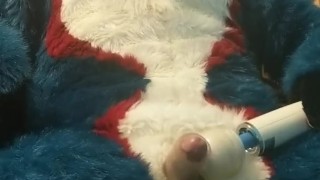 First time using a wand in fursuit