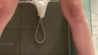 Shower play and piss in white panties runnerbean87