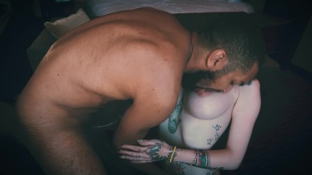 Felix Rae x Mickey Mod // masked and collared tattooed alt girl gives sloppy blowjob
