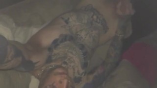 Kentucky teen Codicaine jacks off his huge tattooed dick Cumshot!
