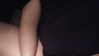 Girlfriend plays with herself in the car to screaming orgasm
