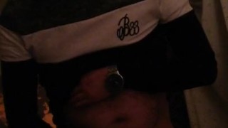 Wanking my big dick and slapping it