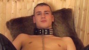 Young gay cocktease Ricky jerking off and cumshot