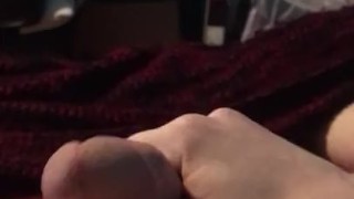 Solo masturbation with big cumshot