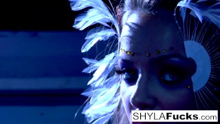 Busty Nika obeys Shyla's commands