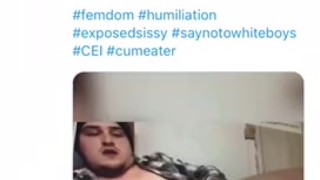 Cumslut on Twitter! Cum Obsessed Sissy Swallows for @FindomRoyaltyG