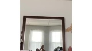 teen JERKS OFF IN MIRROR PART 2