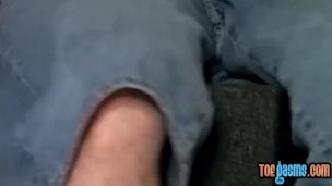 Twink thug Lil B worships feet by jerking off big cock