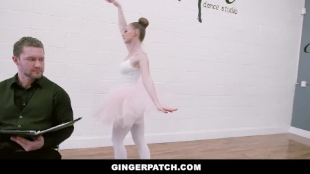 GingerPatch - Petite Redhead Ballerina Takes Huge Cock