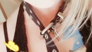Being a tease with my big tits daddy