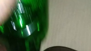 Horny with no toy. Squirting on object