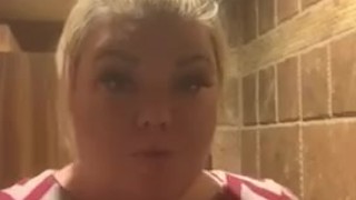 BBW off from work dance (titty drop)
